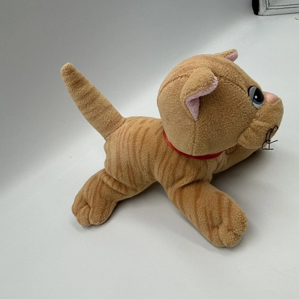 Vintage Pound Puppies Purries Orange Brown Kitty Cat Plush Toy 7